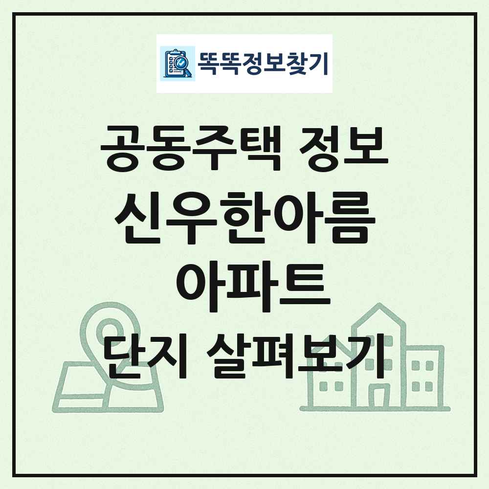 신우한아름 아파트 최신 공동주택 정보