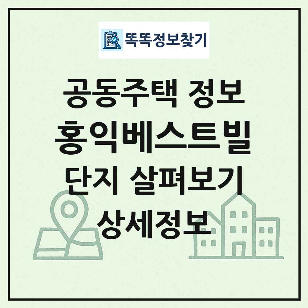 홍익베스트빌 최신 공동주택 정보