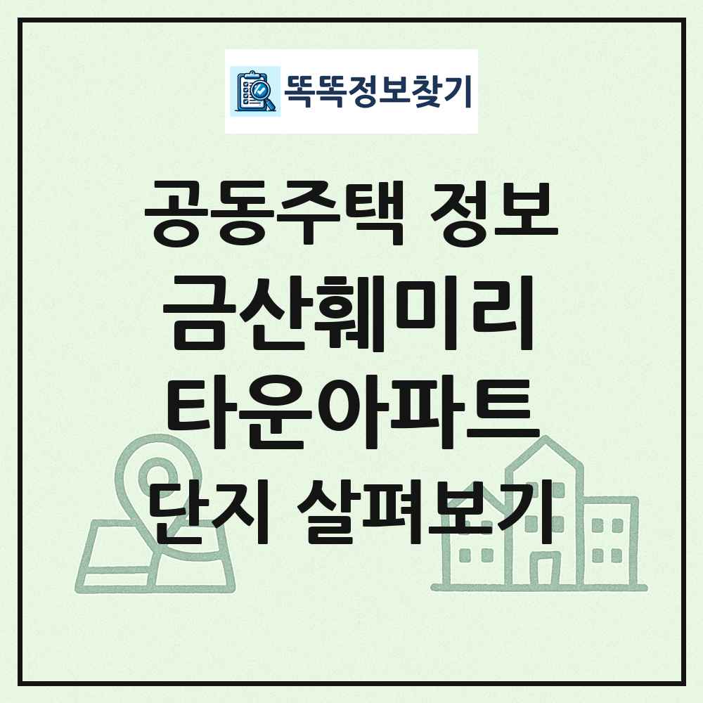 금산훼미리타운아파트 최신 공동주택 정보