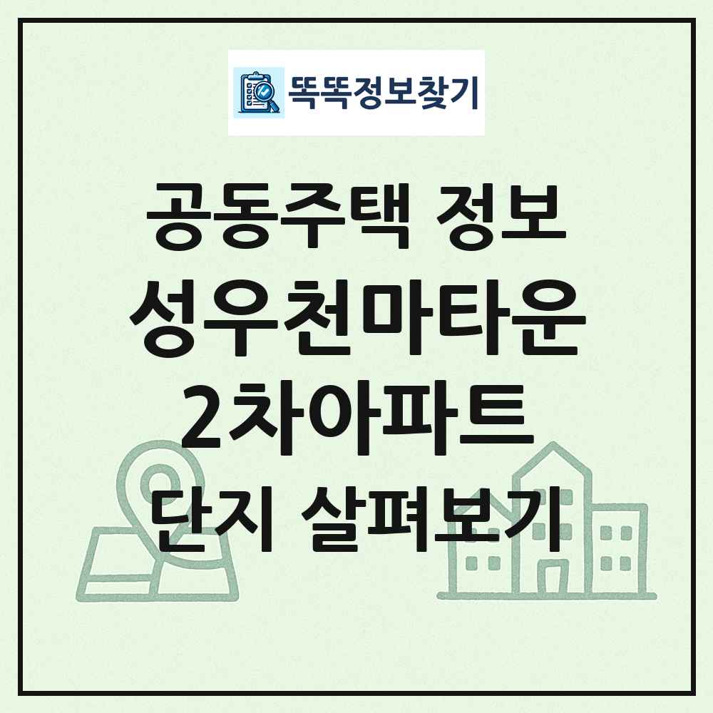 성우천마타운2차아파트 최신 공동주택 정보