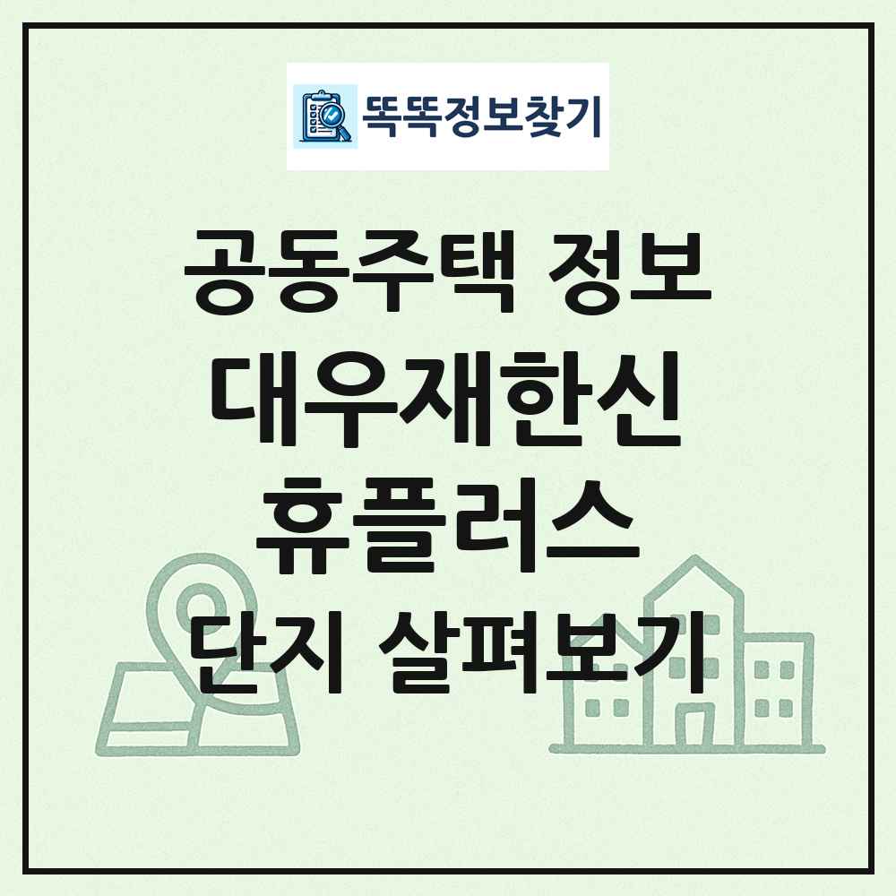 대우재한신휴플러스 최신 공동주택 정보