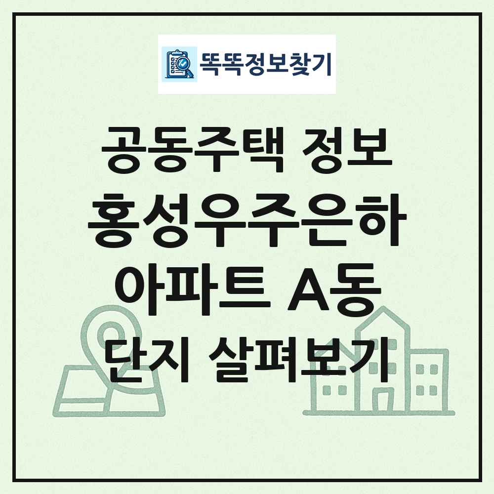 홍성우주은하아파트 A동 최신 공동주택 정보