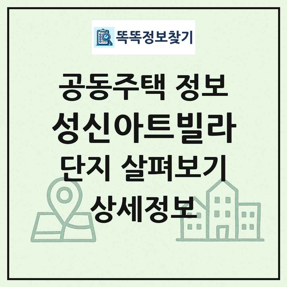 성신아트빌라 최신 공동주택 정보
