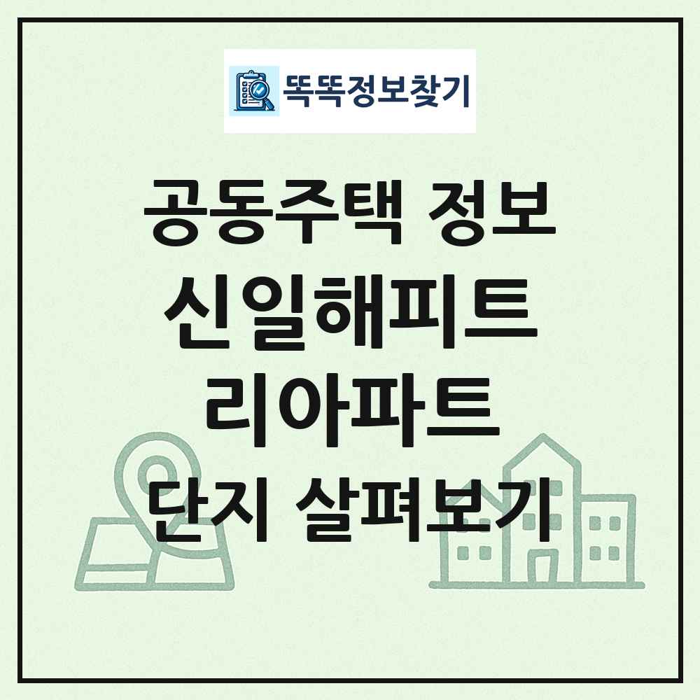 신일해피트리아파트 최신 공동주택 정보