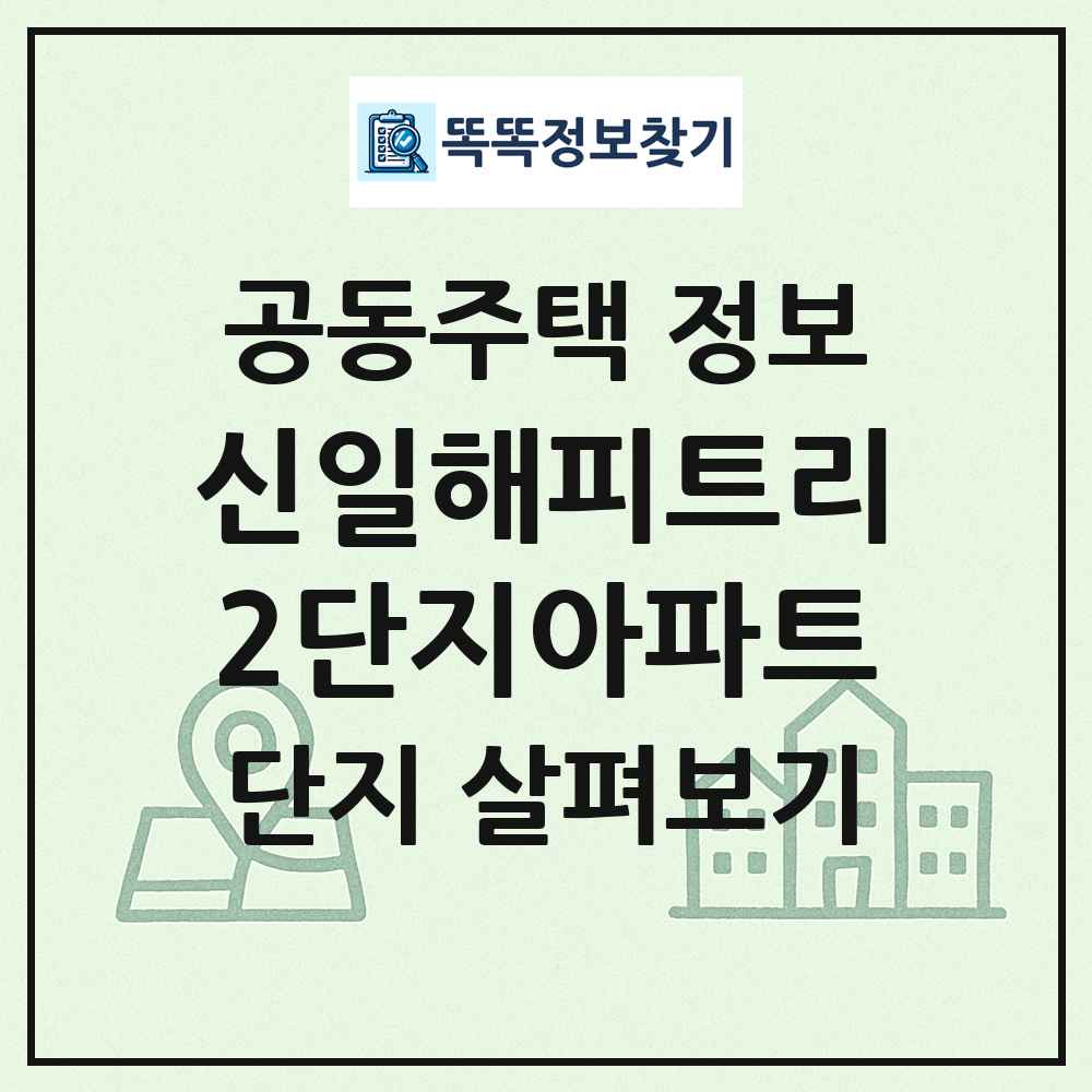 신일해피트리2단지아파트 최신 공동주택 정보