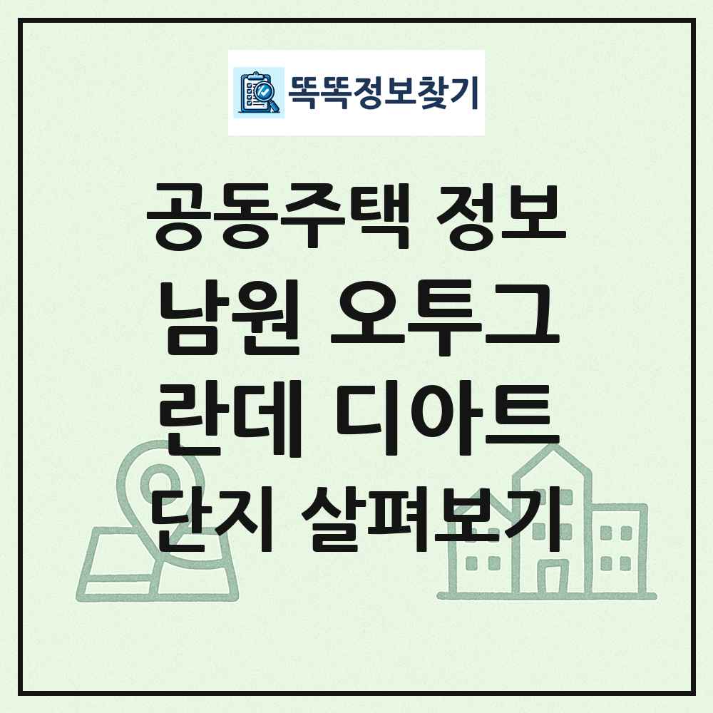 남원 오투그란데 디아트 최신 공동주택 정보