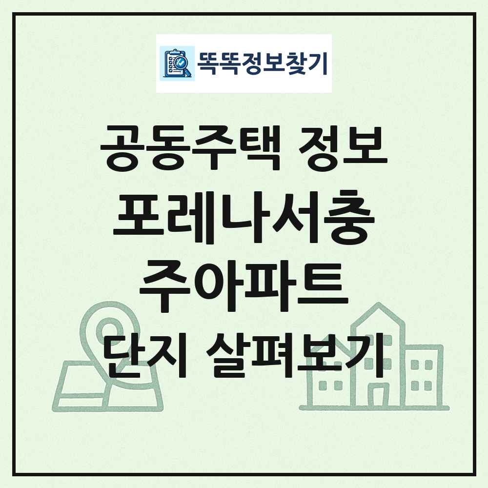 포레나서충주아파트 최신 공동주택 정보