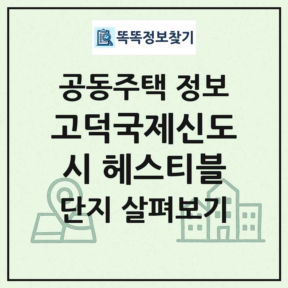고덕국제신도시 헤스티블 최신 공동주택 정보