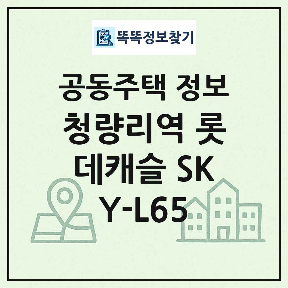 청량리역 롯데캐슬 SKY-L65 최신 공동주택 정보