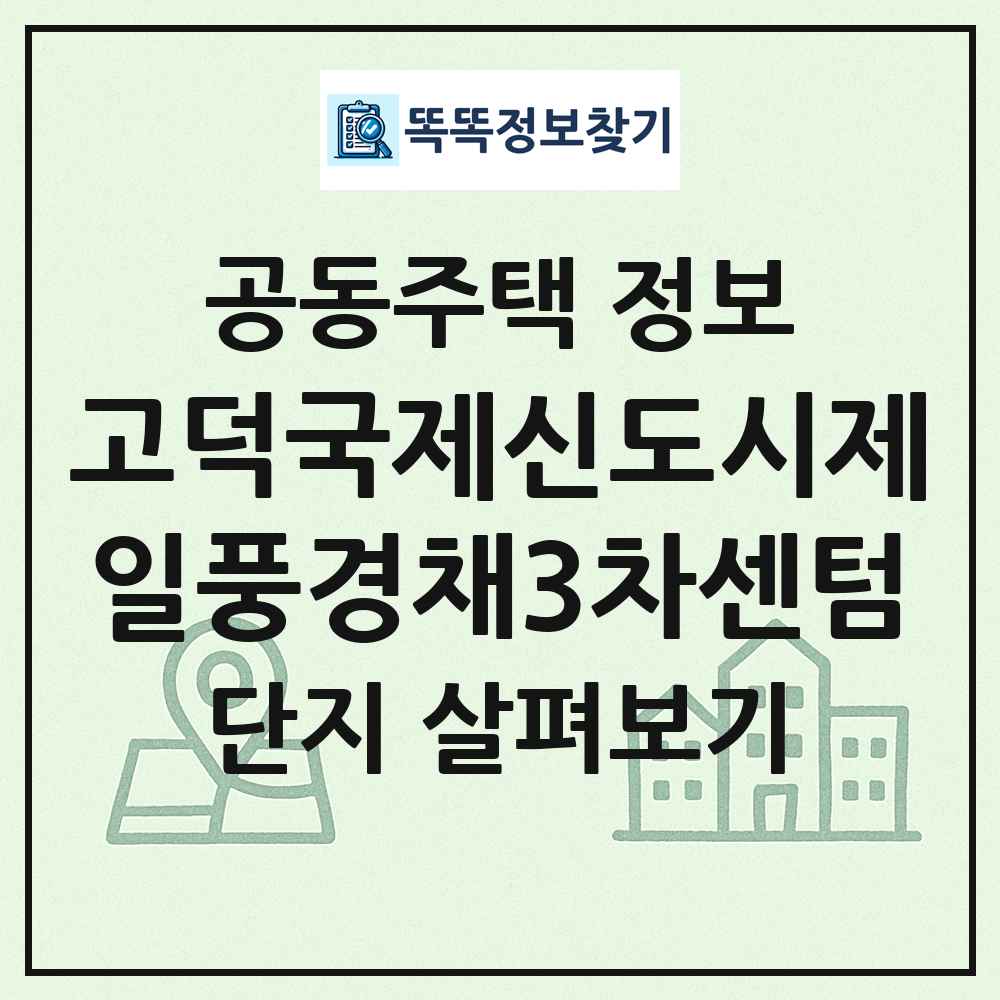 고덕국제신도시제일풍경채3차센텀 최신 공동주택 정보