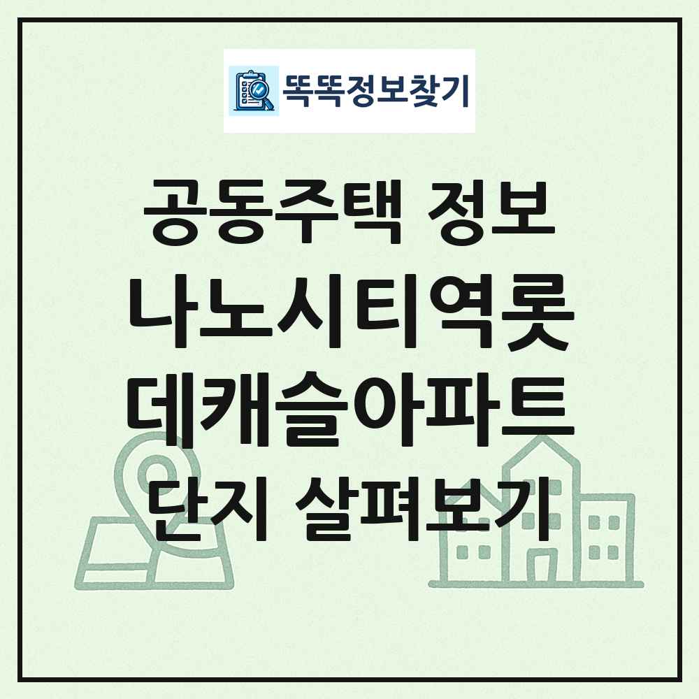 나노시티역롯데캐슬아파트 최신 공동주택 정보