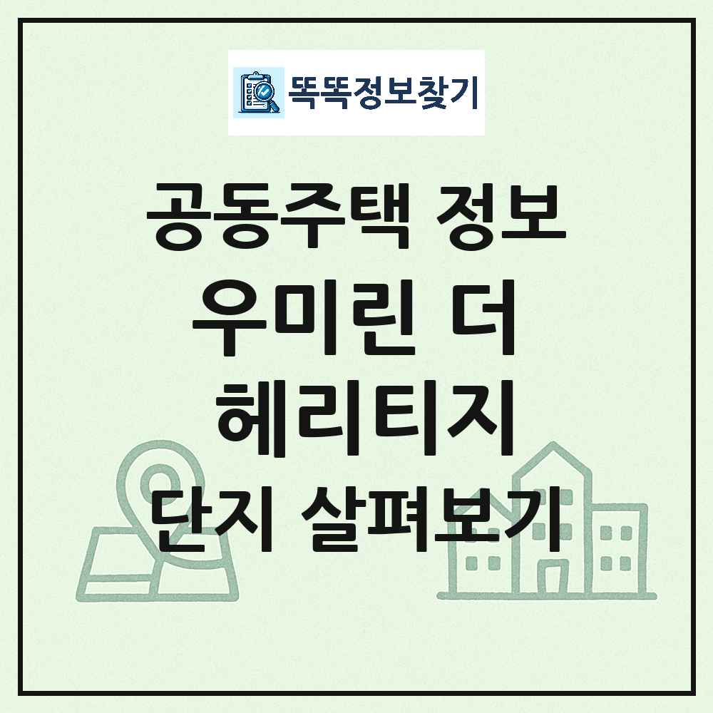 우미린 더 헤리티지 최신 공동주택 정보