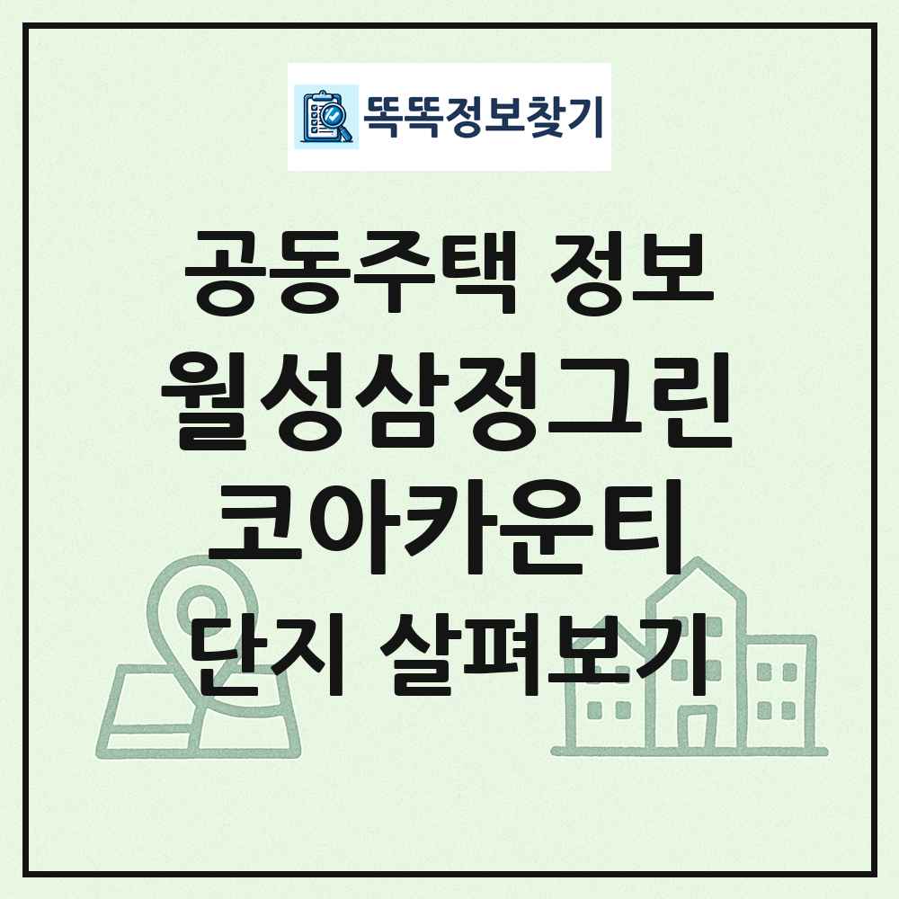 월성삼정그린코아카운티 최신 공동주택 정보