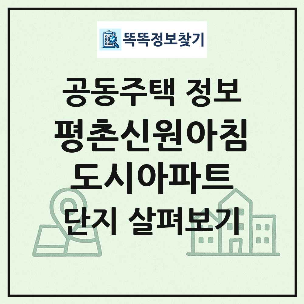 평촌신원아침도시아파트 최신 공동주택 정보