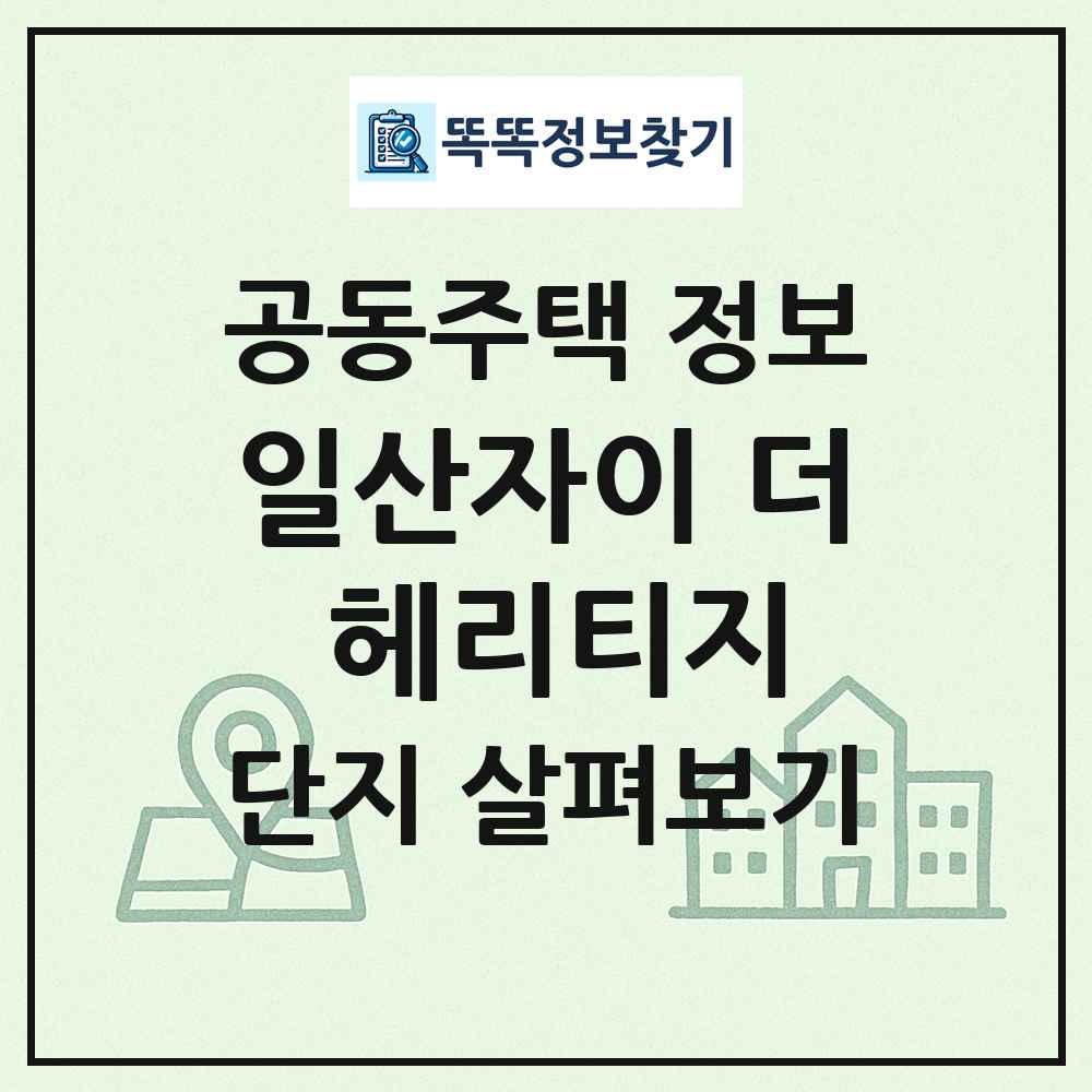 일산자이 더 헤리티지 최신 공동주택 정보