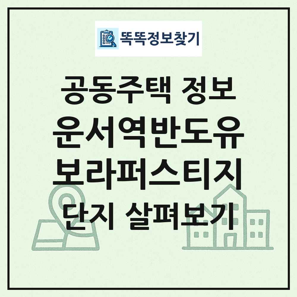 운서역반도유보라퍼스티지 최신 공동주택 정보