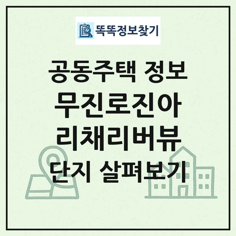 무진로진아리채리버뷰 최신 공동주택 정보