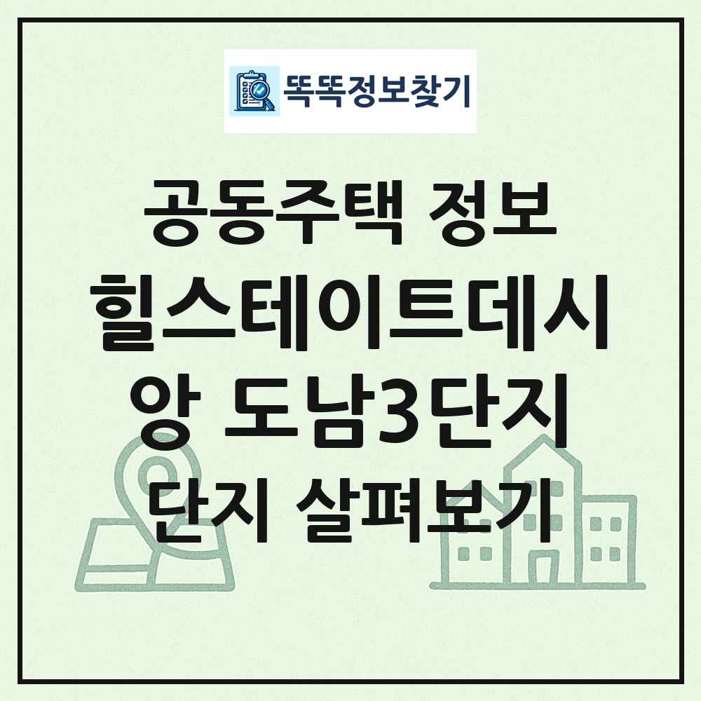 힐스테이트데시앙 도남3단지 최신 공동주택 정보