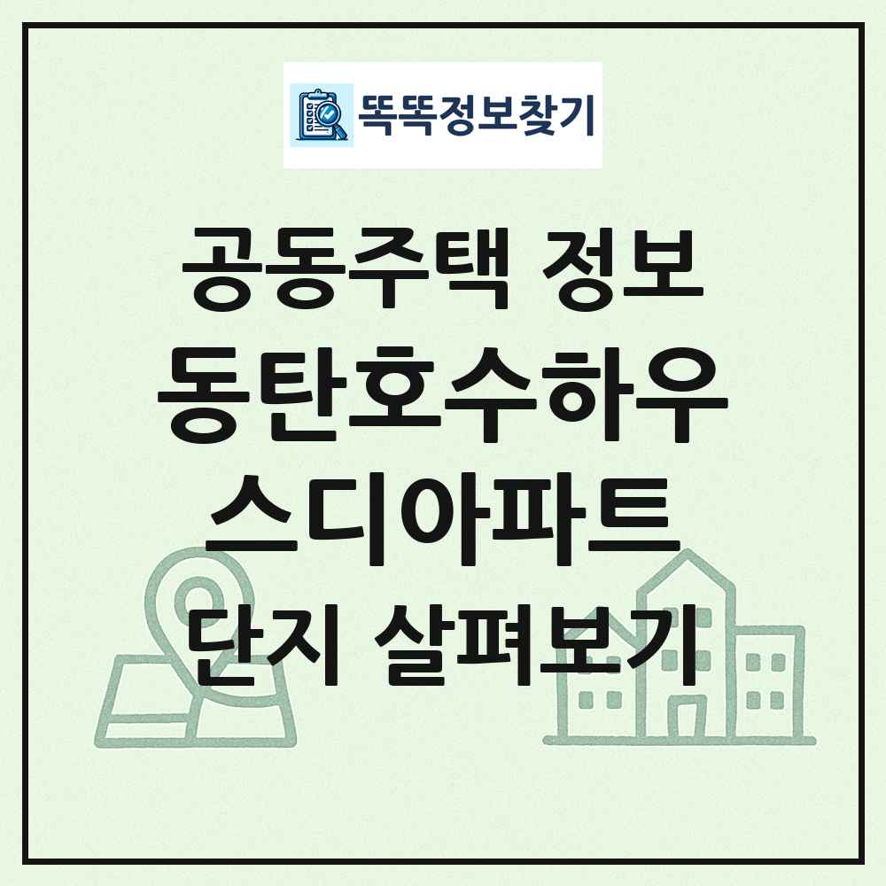 동탄호수하우스디아파트 최신 공동주택 정보