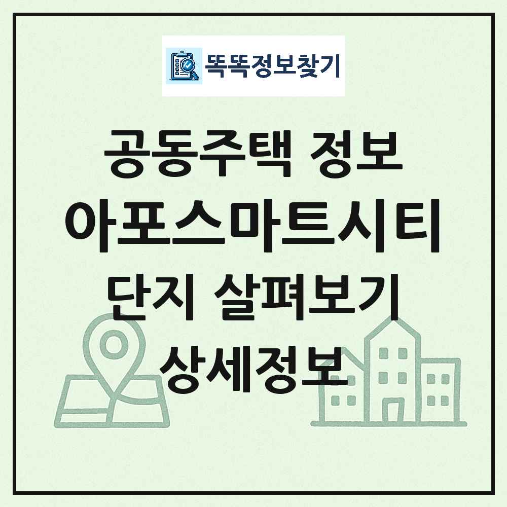 아포스마트시티 최신 공동주택 정보