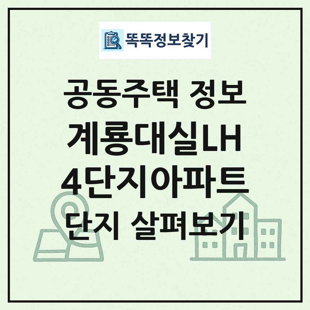 계룡대실LH4단지아파트 최신 공동주택 정보