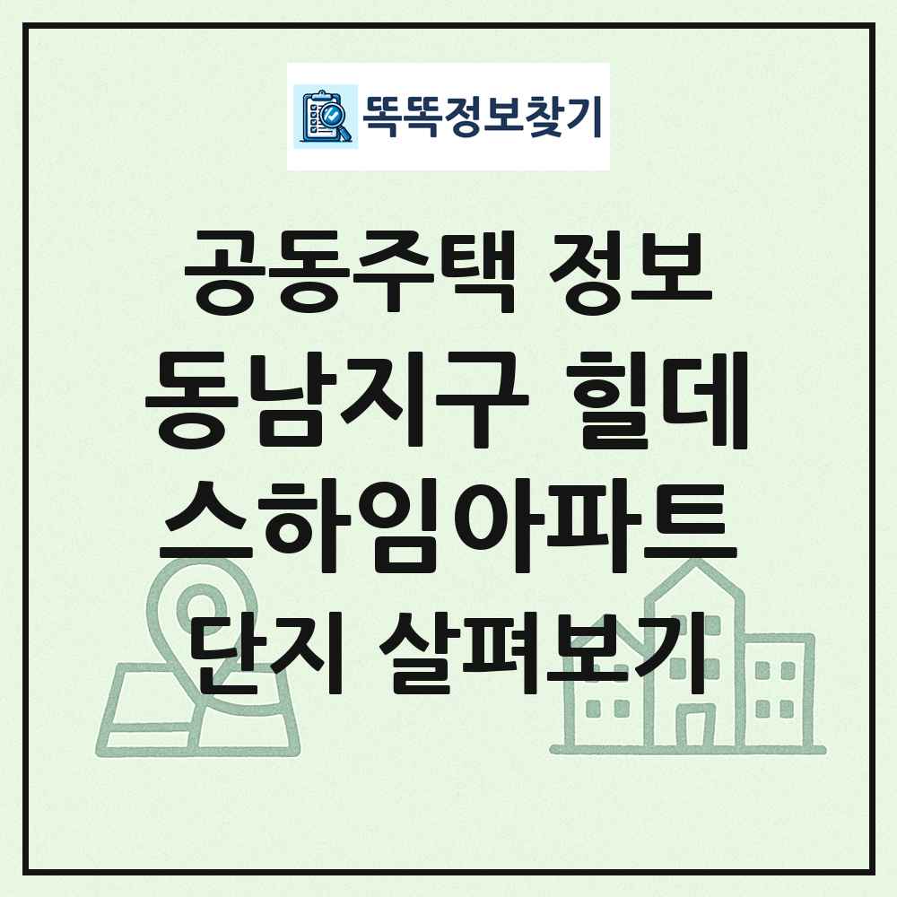 동남지구 힐데스하임아파트 최신 공동주택 정보