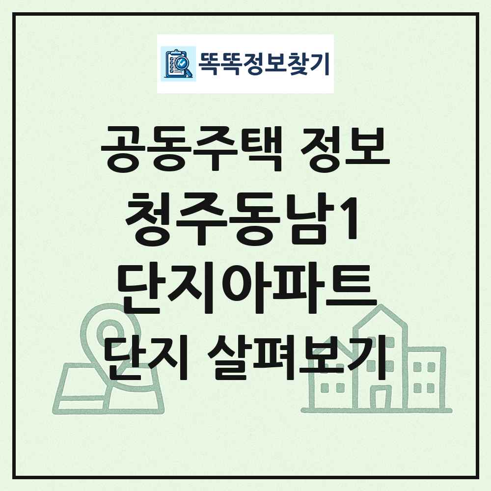 청주동남1단지아파트 최신 공동주택 정보