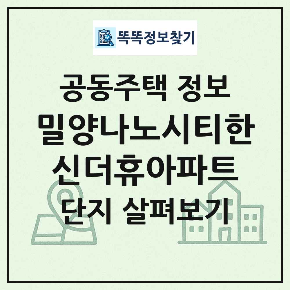 밀양나노시티한신더휴아파트 최신 공동주택 정보