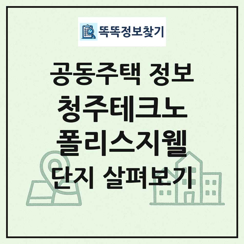 청주테크노폴리스지웰 최신 공동주택 정보