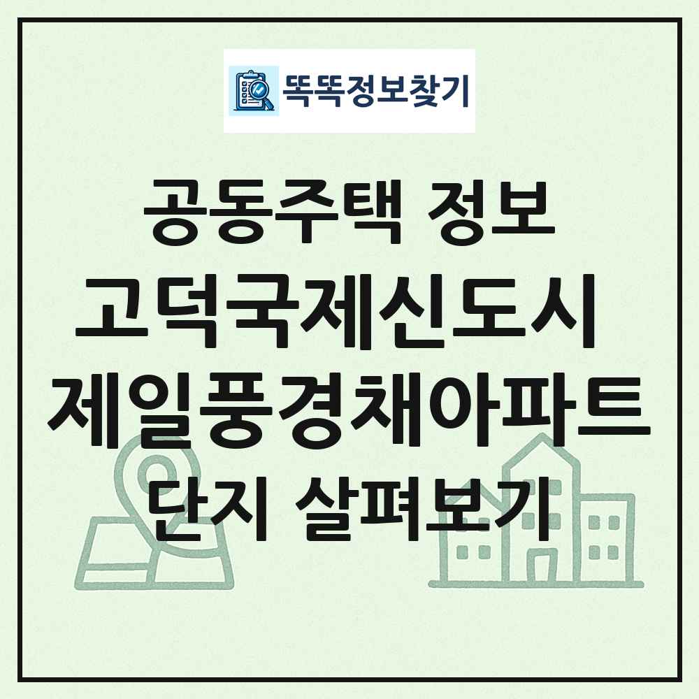 고덕국제신도시 제일풍경채아파트 최신 공동주택 정보