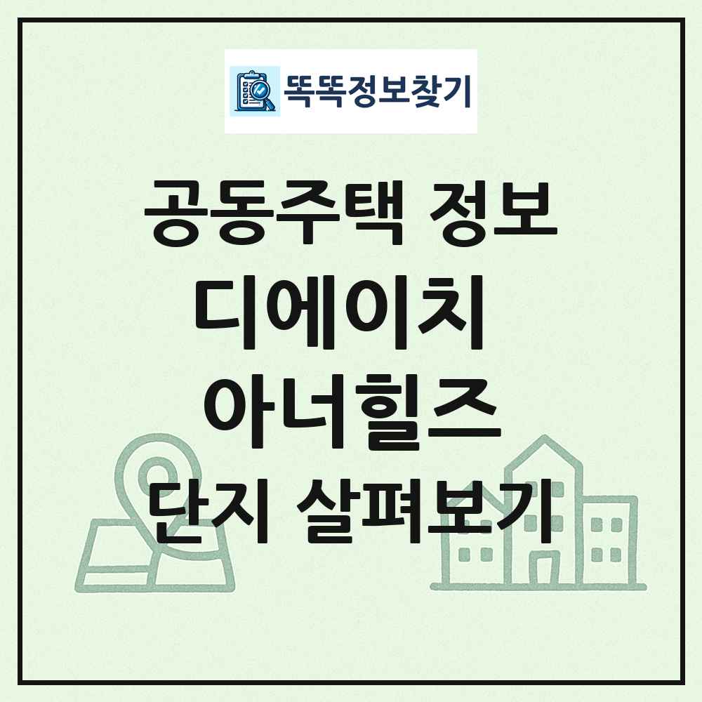디에이치 아너힐즈 최신 공동주택 정보