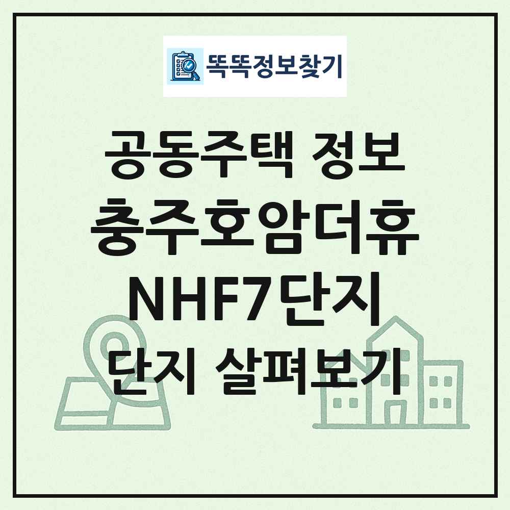 충주호암더휴NHF7단지 최신 공동주택 정보