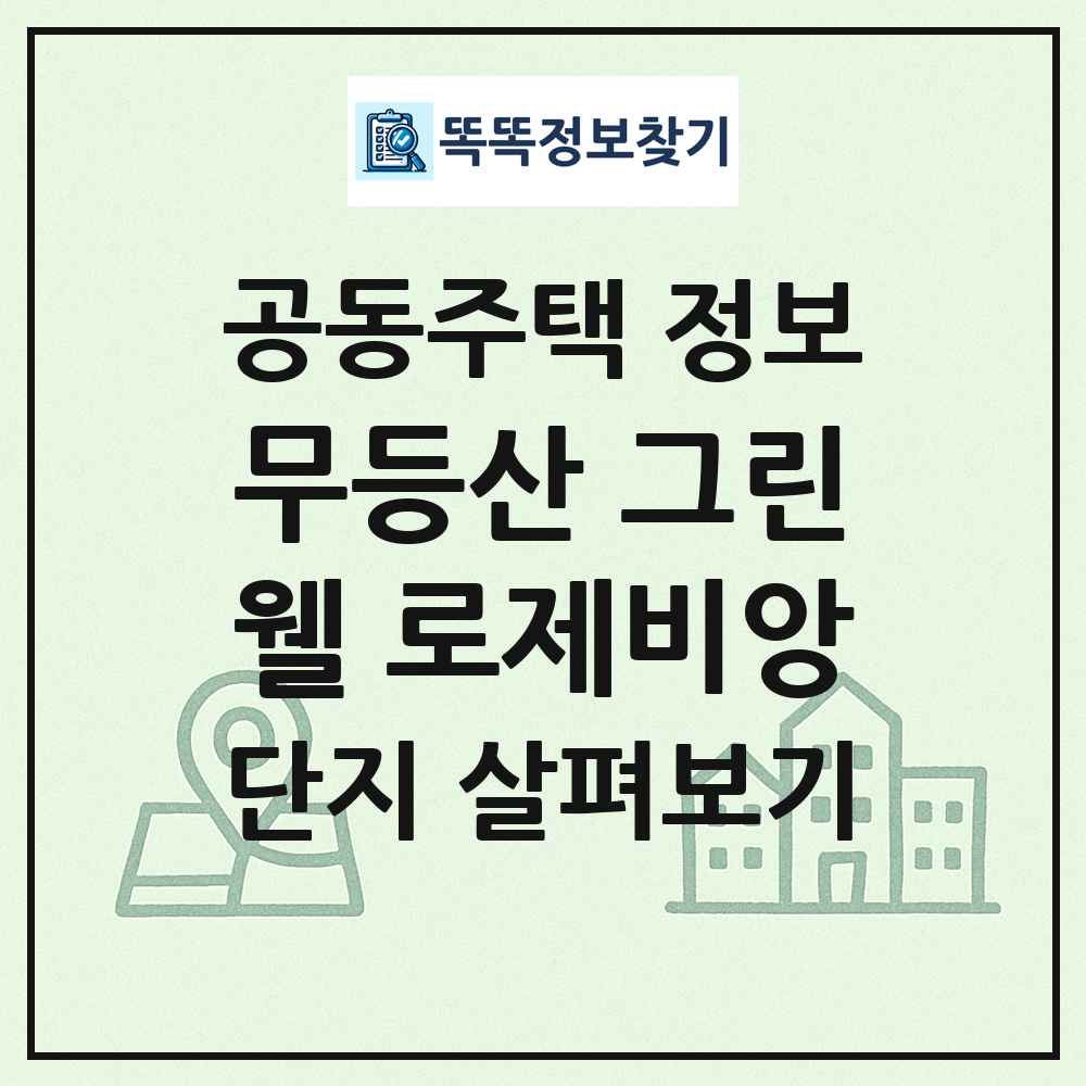 무등산 그린웰 로제비앙 최신 공동주택 정보