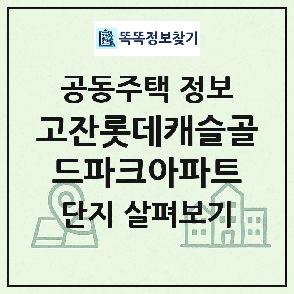 고잔롯데캐슬골드파크아파트 최신 공동주택 정보