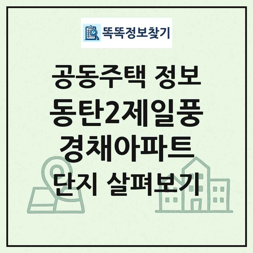 동탄2제일풍경채아파트 최신 공동주택 정보