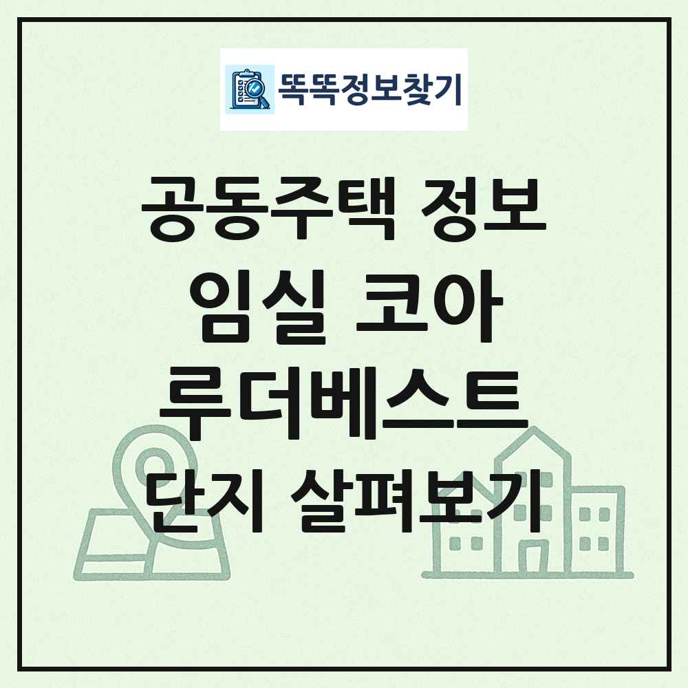 임실 코아루더베스트 최신 공동주택 정보