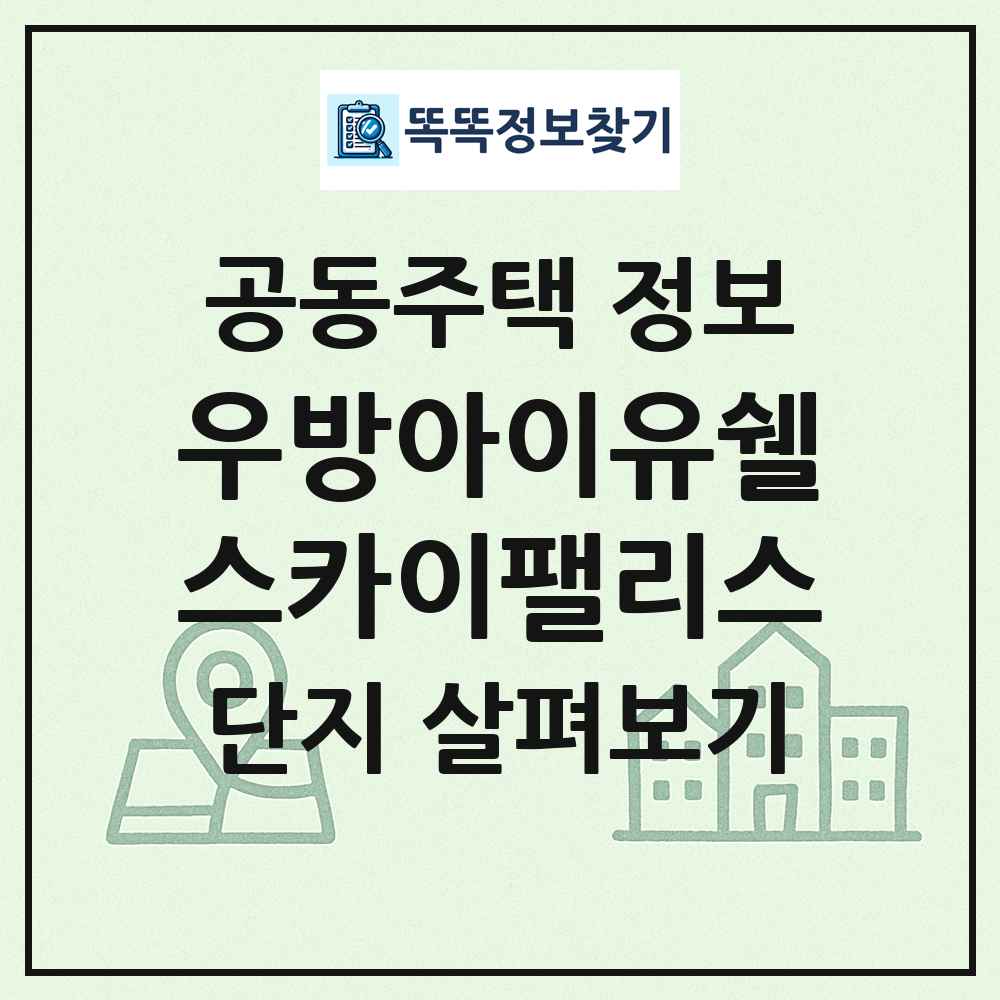 우방아이유쉘스카이팰리스 최신 공동주택 정보