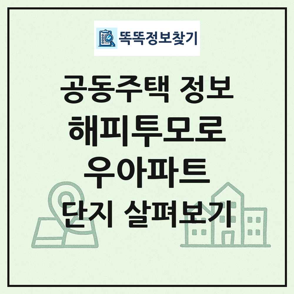 해피투모로우아파트 최신 공동주택 정보