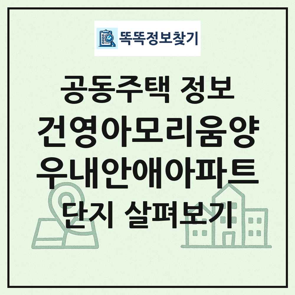 건영아모리움양우내안애아파트 최신 공동주택 정보