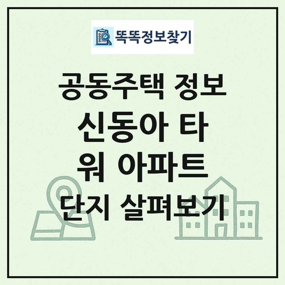 신동아 타워 아파트 최신 공동주택 정보
