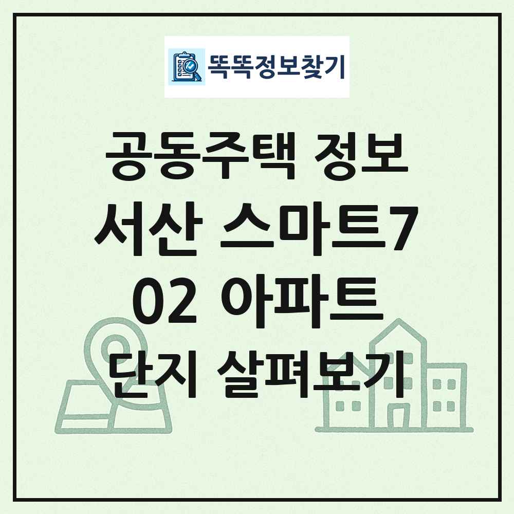 서산 스마트702 아파트 최신 공동주택 정보