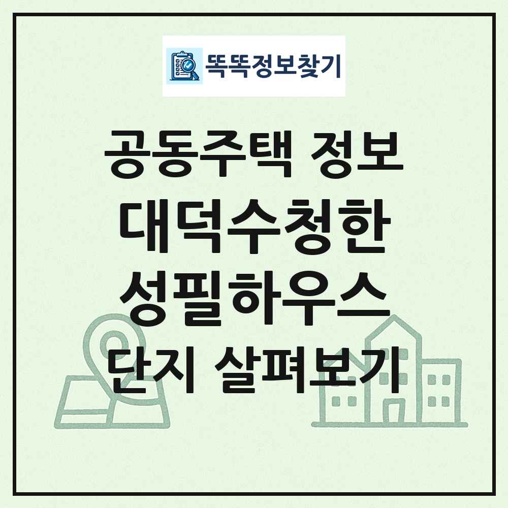 대덕수청한성필하우스 최신 공동주택 정보