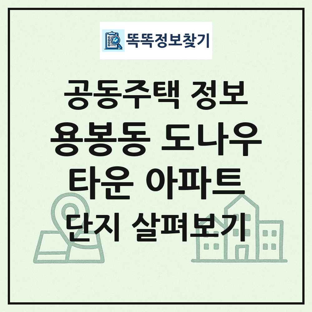 용봉동 도나우타운 아파트 최신 공동주택 정보