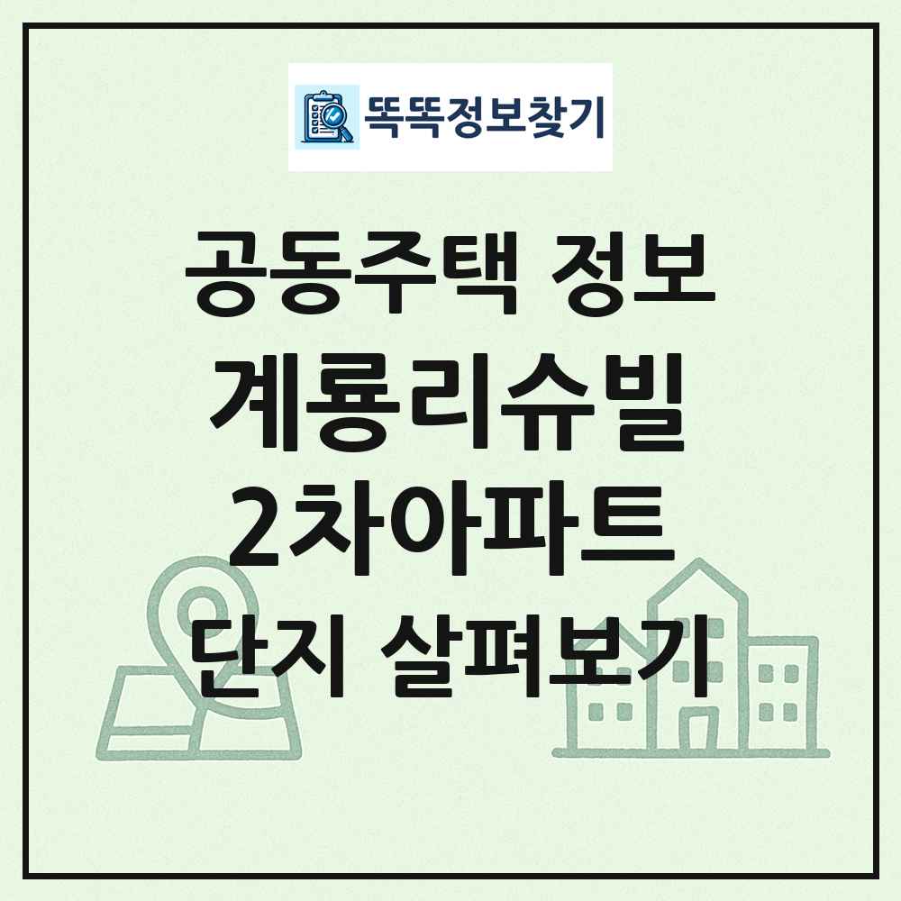 계룡리슈빌2차아파트 최신 공동주택 정보