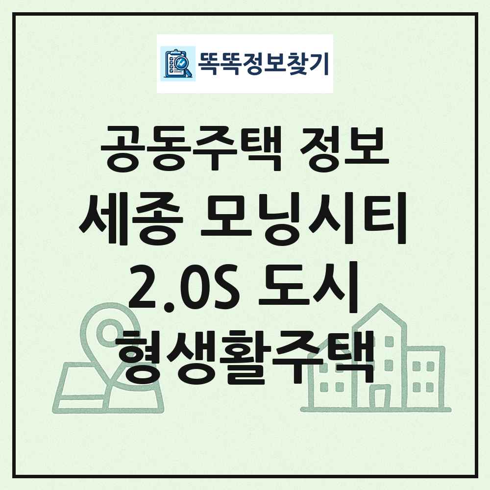 세종 모닝시티2.0S 도시형생활주택 최신 공동주택 정보