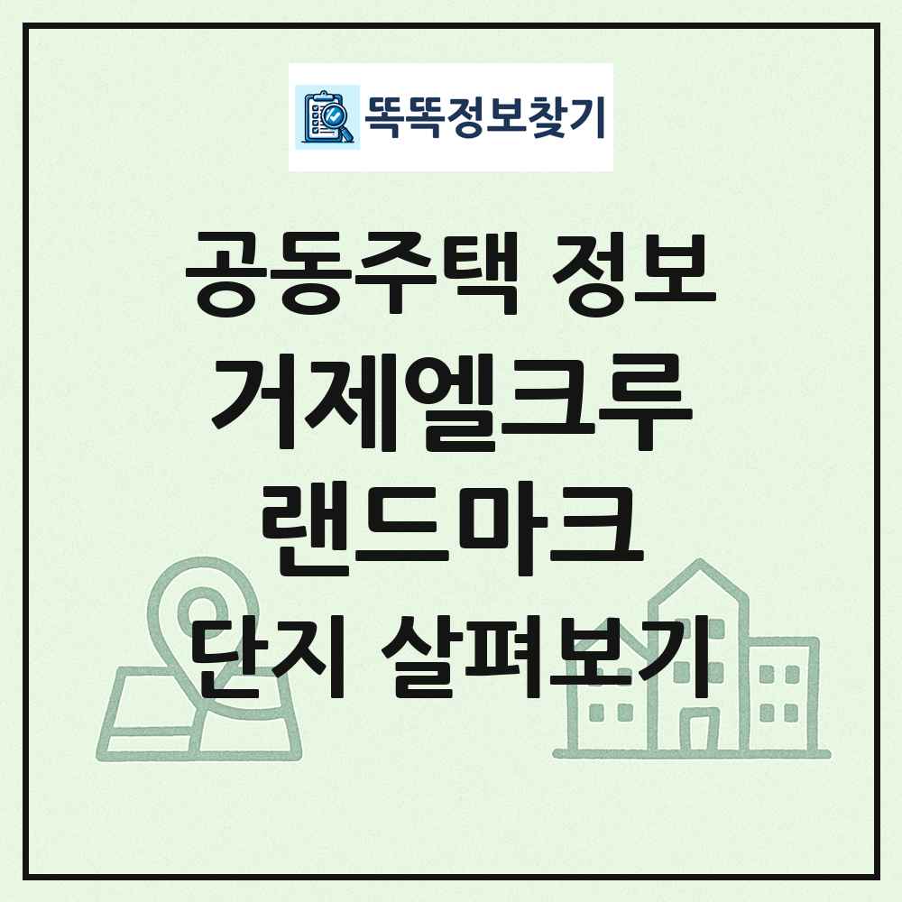 거제엘크루랜드마크 최신 공동주택 정보