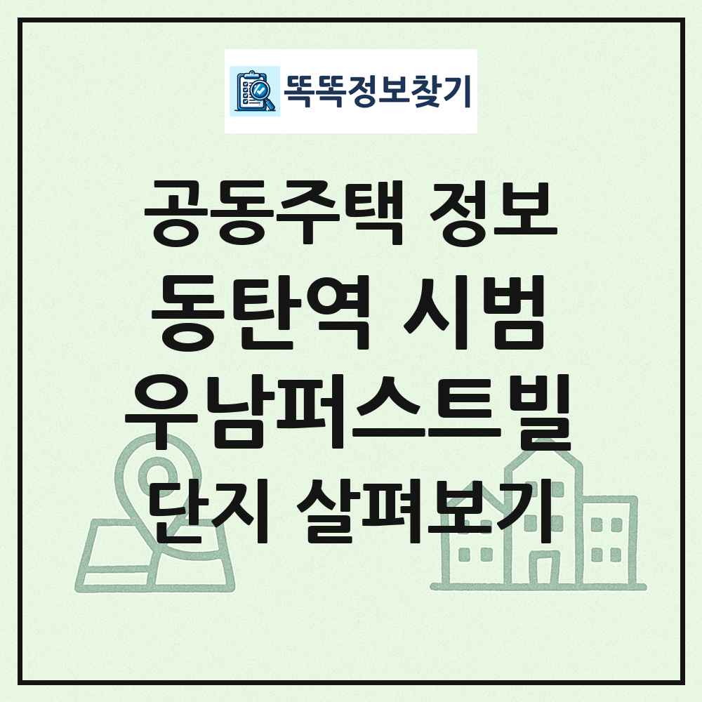 동탄역 시범우남퍼스트빌 최신 공동주택 정보