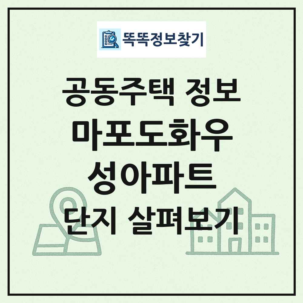 마포도화우성아파트 최신 공동주택 정보