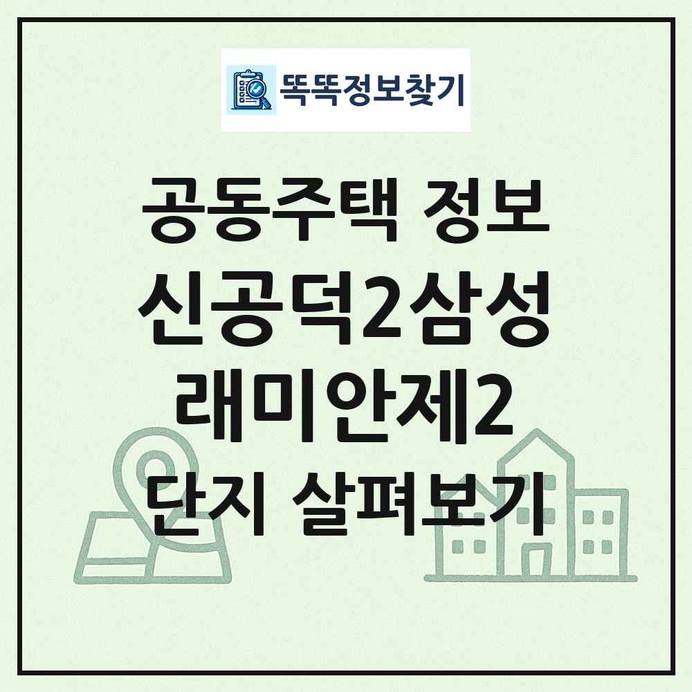 신공덕2삼성래미안제2 최신 공동주택 정보