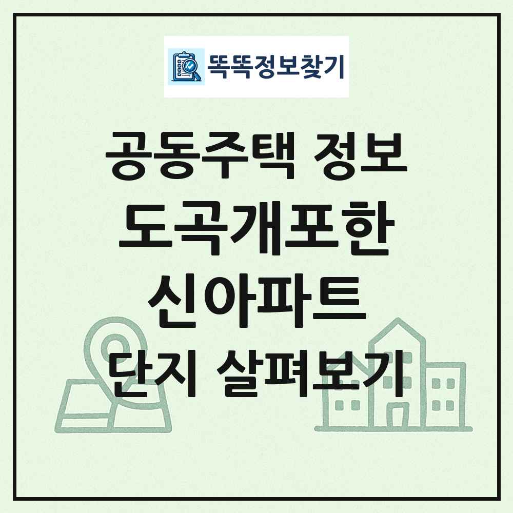 도곡개포한신아파트 최신 공동주택 정보
